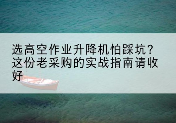 保亭高空作业升降机厂家推荐-选高空作业升降机怕踩坑？这份老采购的实战指南请收好