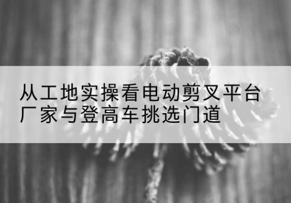 保亭电动剪叉升降平台厂家-从工地实操看电动剪叉平台厂家与登高车挑选门道